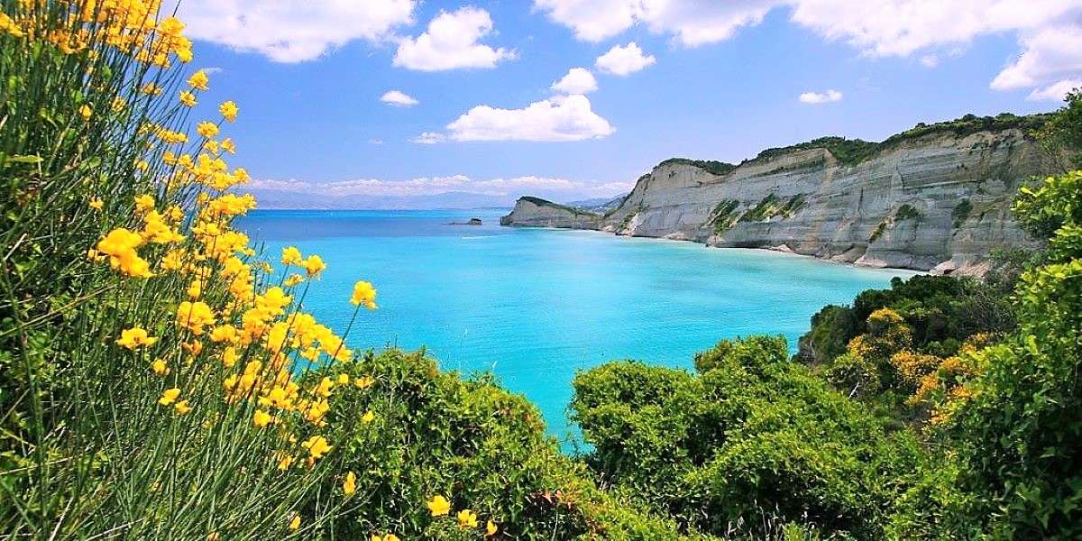 Ахарави крайбрежие на остров Корфу онлайн пъзел