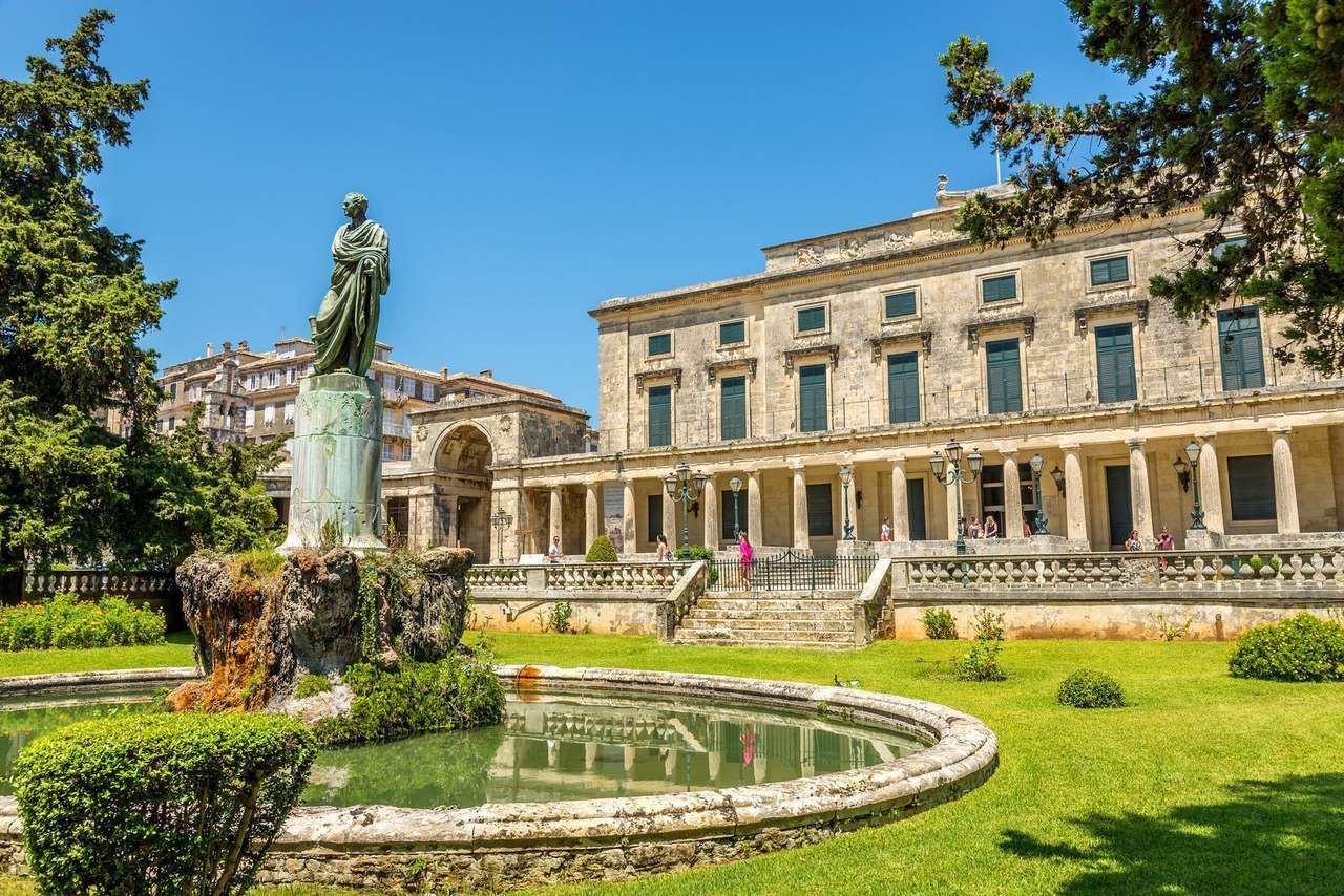 Město Corfu Spianada Asijské muzeum umění online puzzle