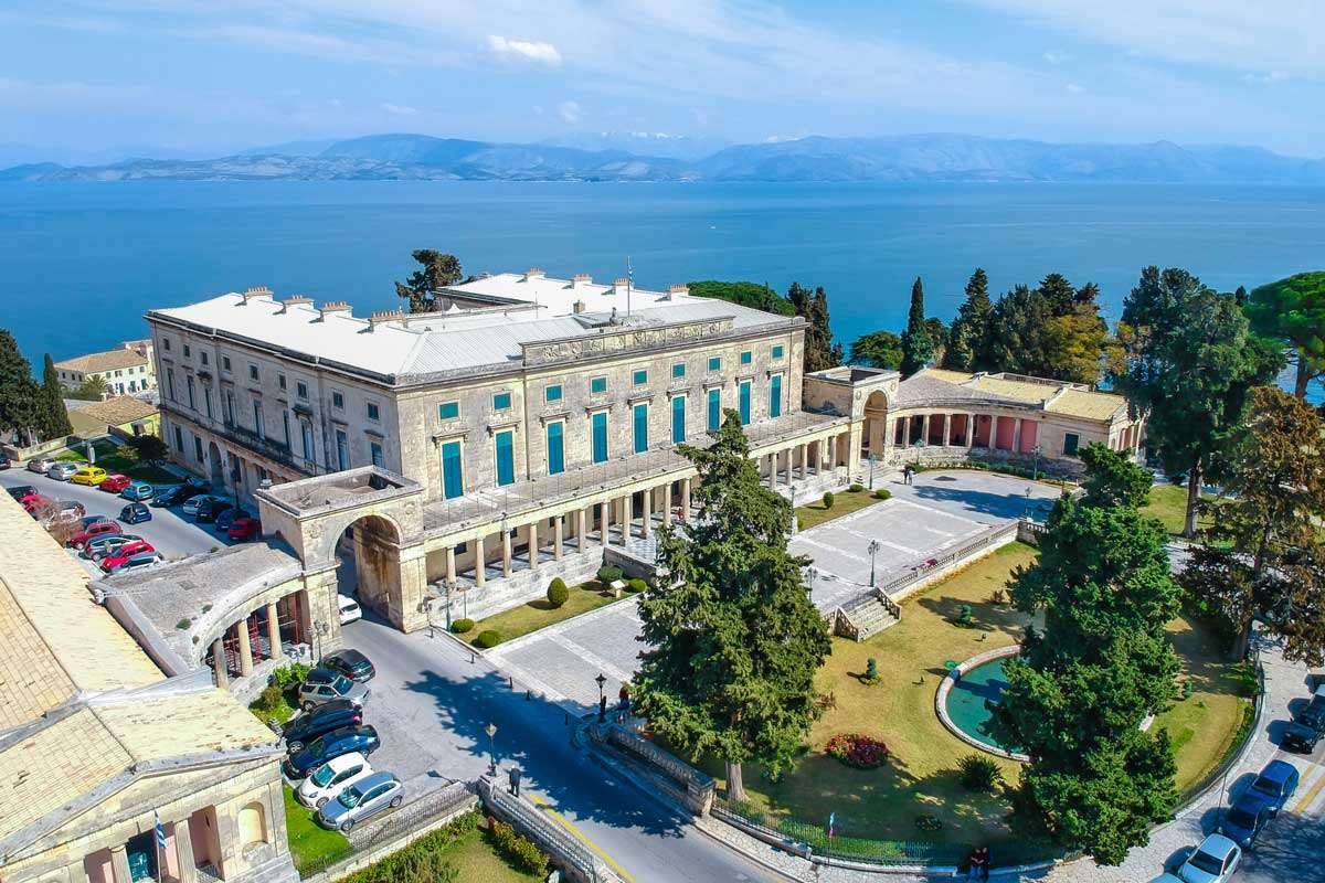 Město Corfu Spianada Asijské muzeum umění skládačky online
