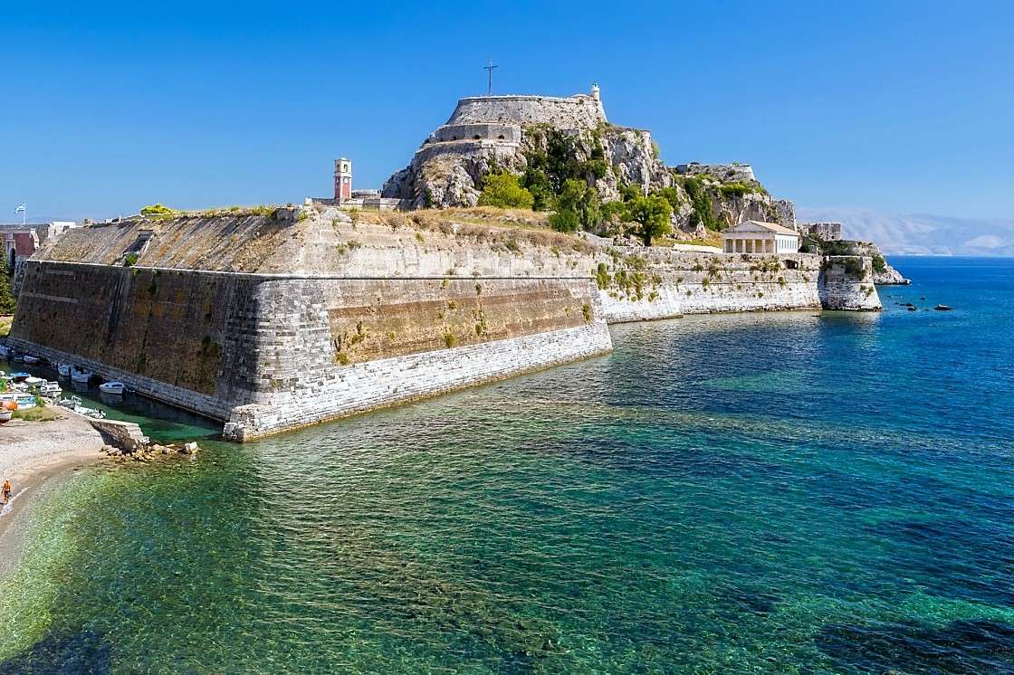 Město Corfu Old Fort Island Corfu online puzzle