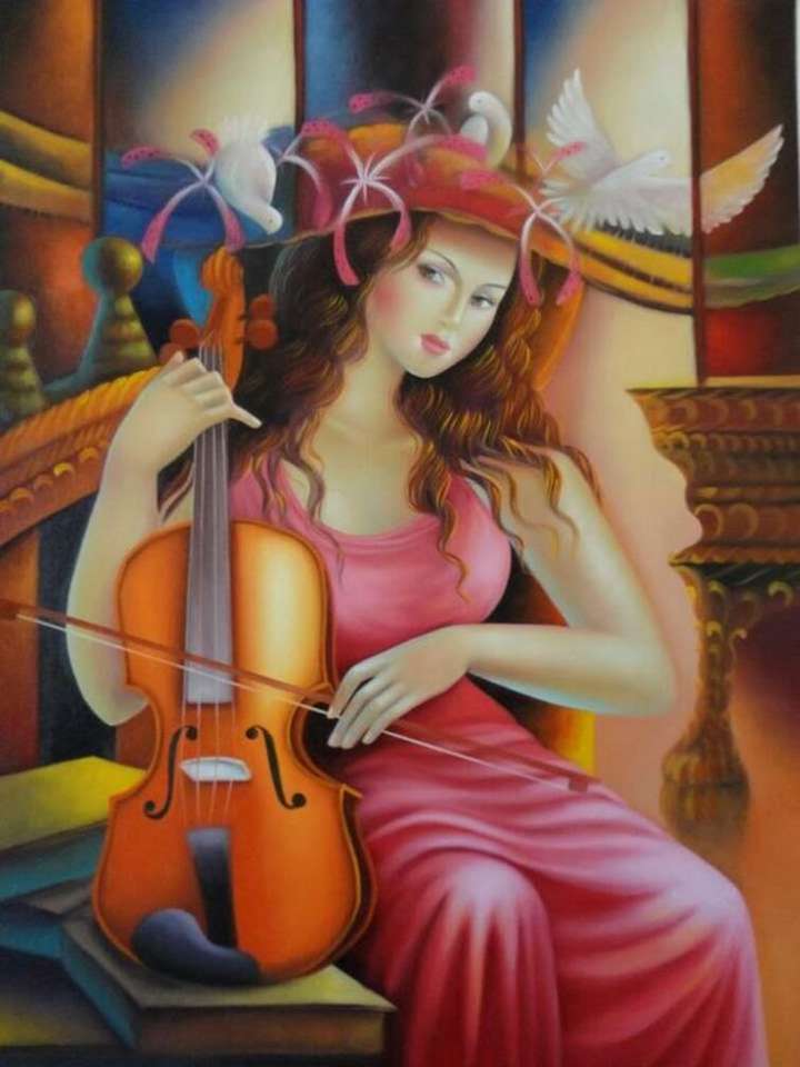 Harmoni och cello pussel på nätet