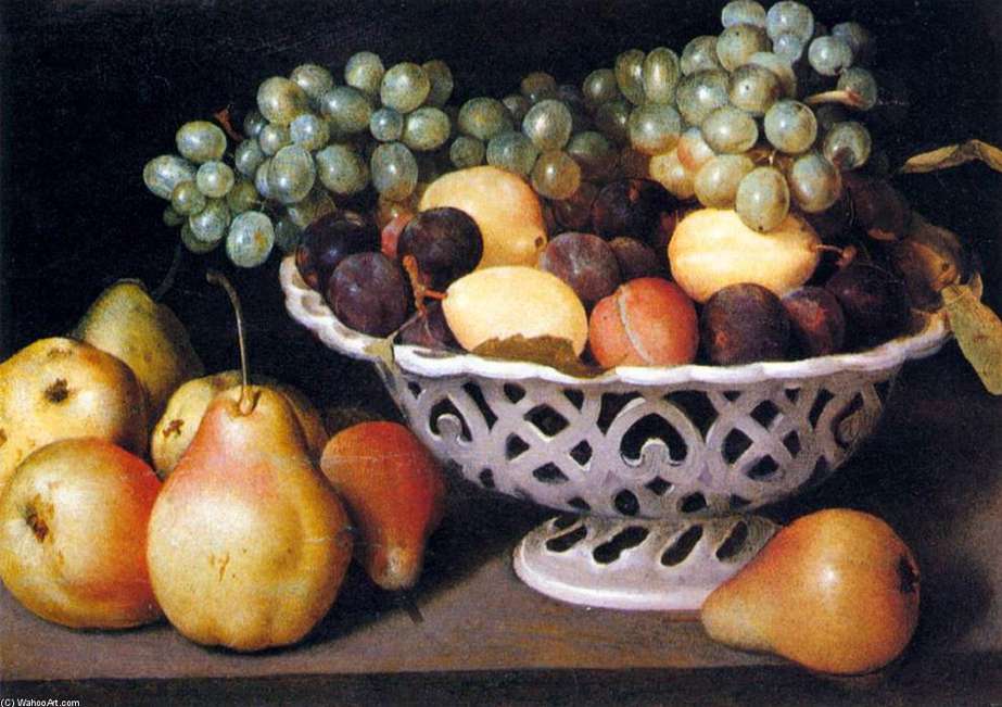 "Корзина с фруктами" Феде Галиция (1578 - 1630) онлайн-пазл