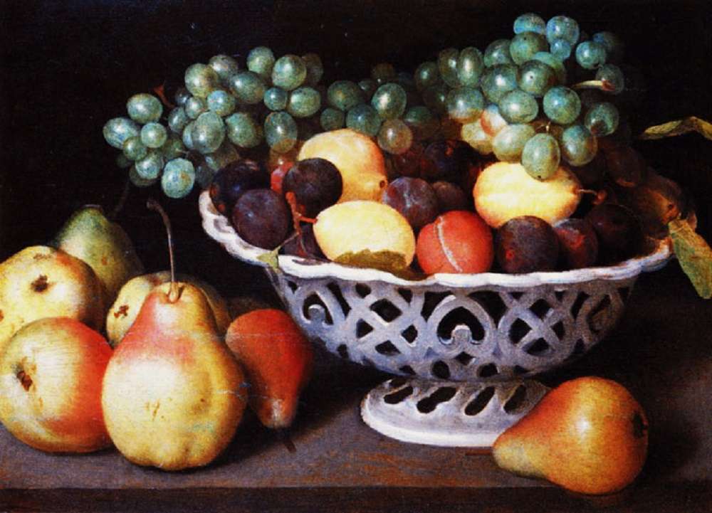 «Кошик з фруктами» Феде Галіція (1578 - 1630) пазл онлайн