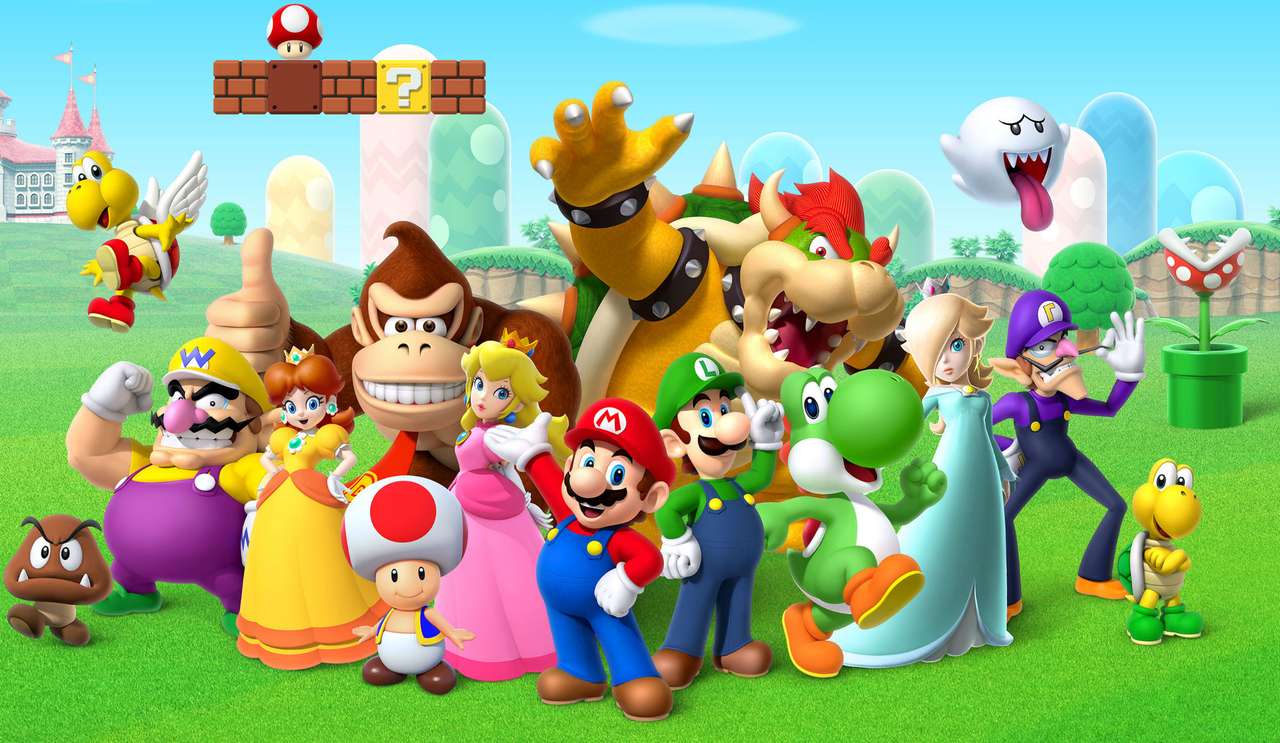 Mario Bros and his friends jigsaw puzzle online