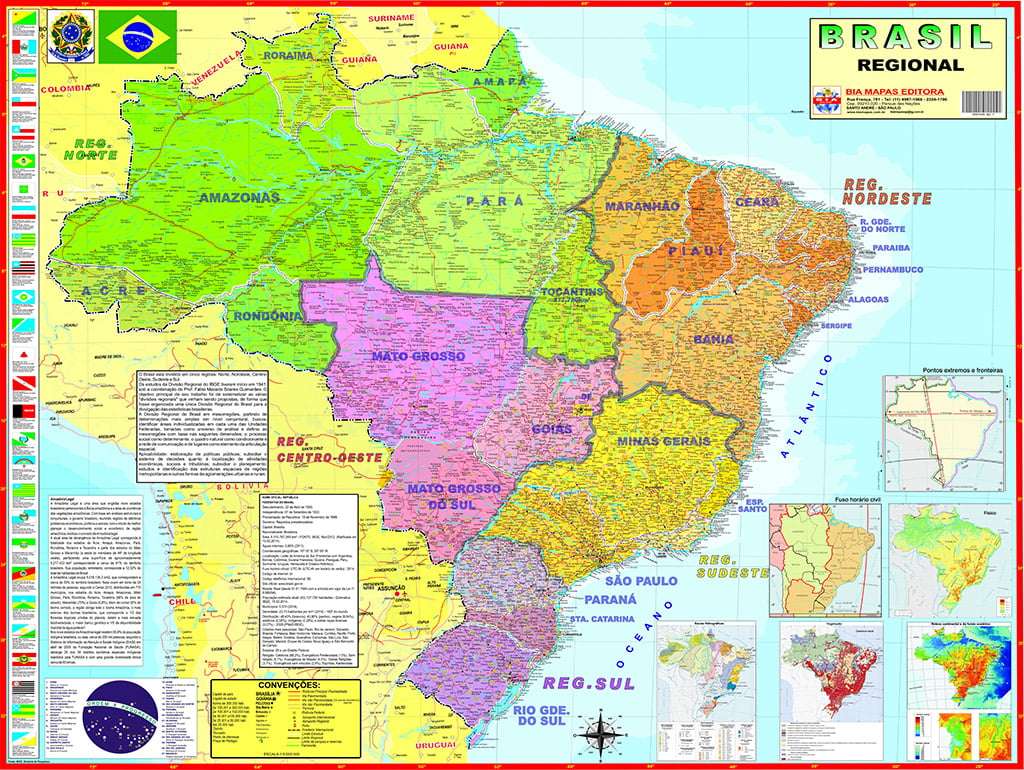 Χάρτης της Βραζιλίας; online παζλ