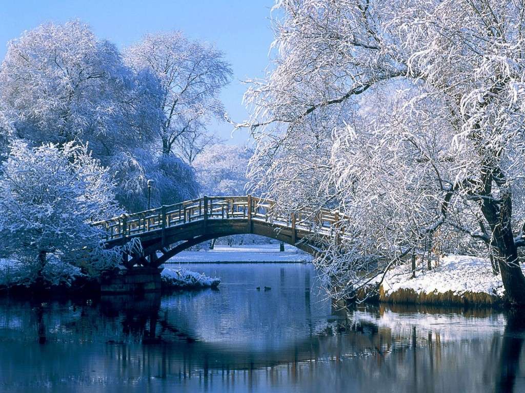 Зимни мост онлайн пъзел