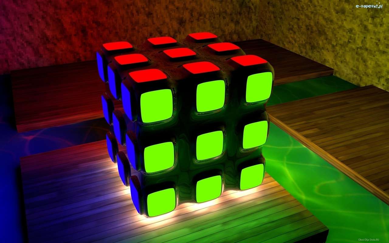 Компьютерная графика - кубик Рубика онлайн-пазл