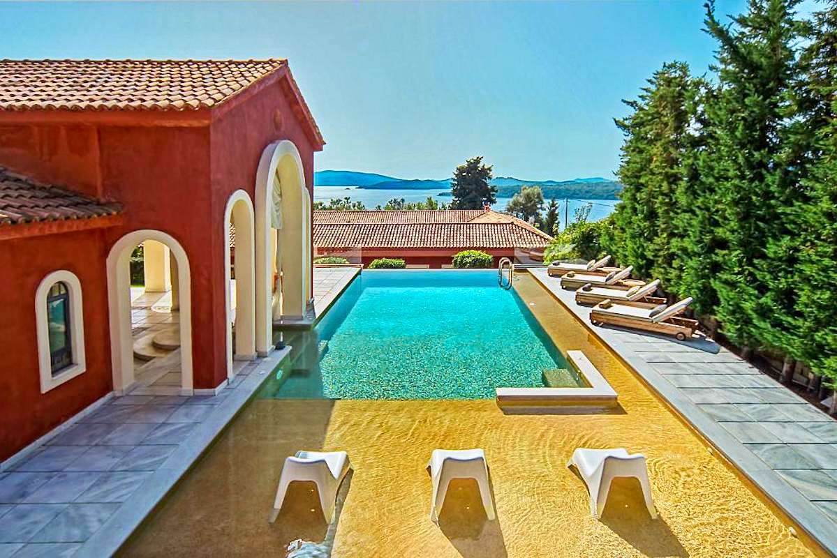 Perigiali Beach Luxury Villa Lefkada Joniska ön Pussel online