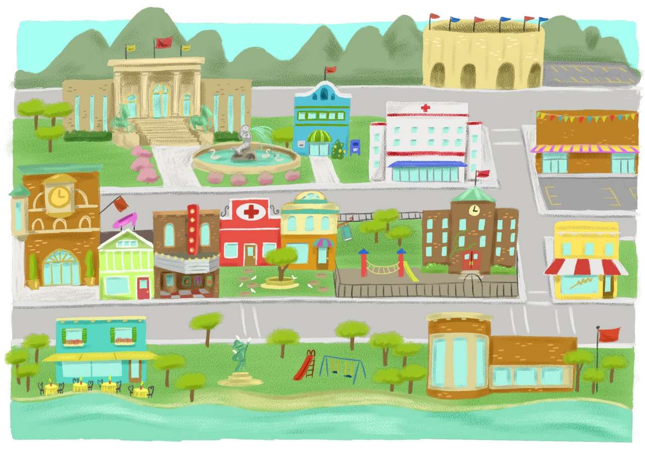 Plaatsen in de stad online puzzel