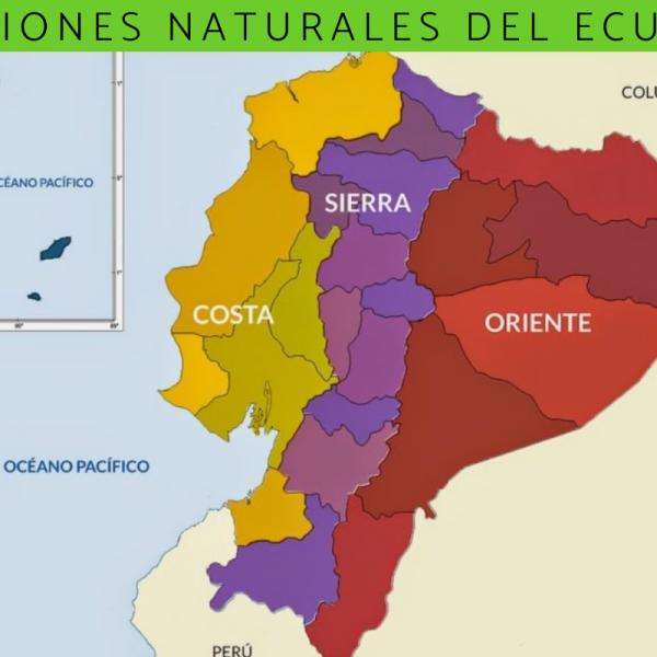 Regionen von Ecuador. Puzzlespiel online