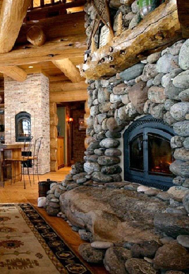 Stone fireplace online puzzle