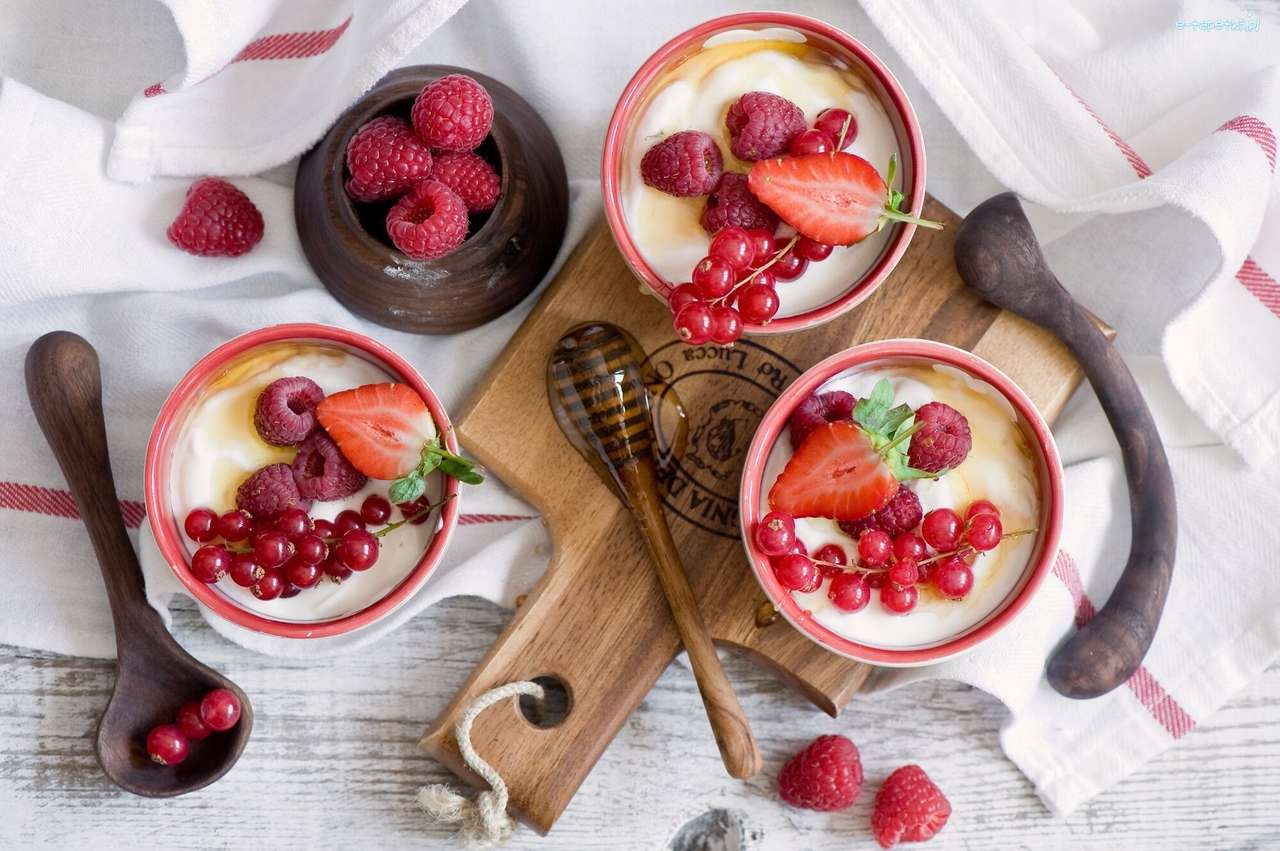 Dessert con frutta puzzle online
