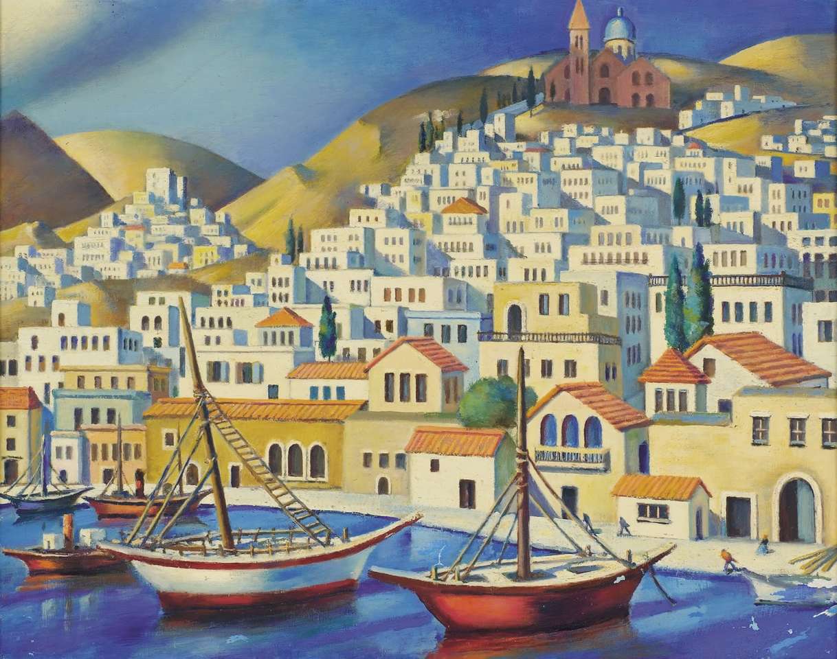 Landskap av Mahmoud Saïd (1897-1964) Pussel online