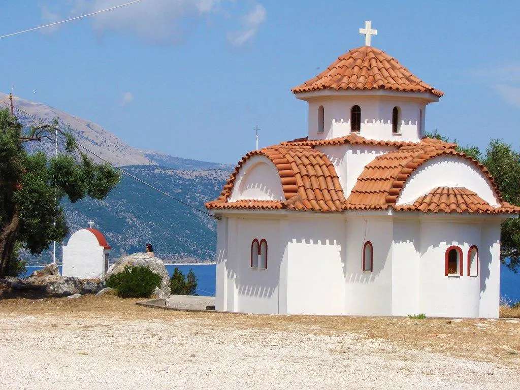 Klosterkapelle Agrillionbei Sami Kefalonia Pussel online