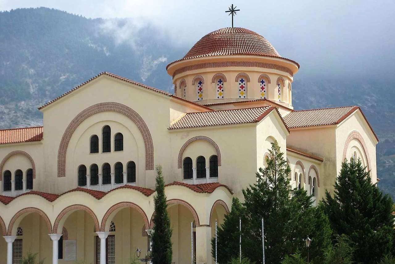 Kloster Saint Gerasimos Kefalonia Ionische Insel Online-Puzzle