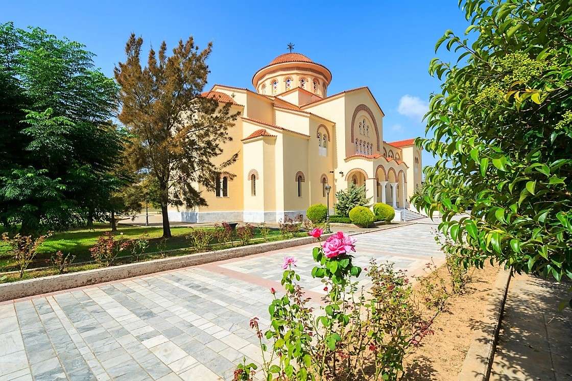 Kloster Saint Gerasimos Kefalonia Joniska ön Pussel online