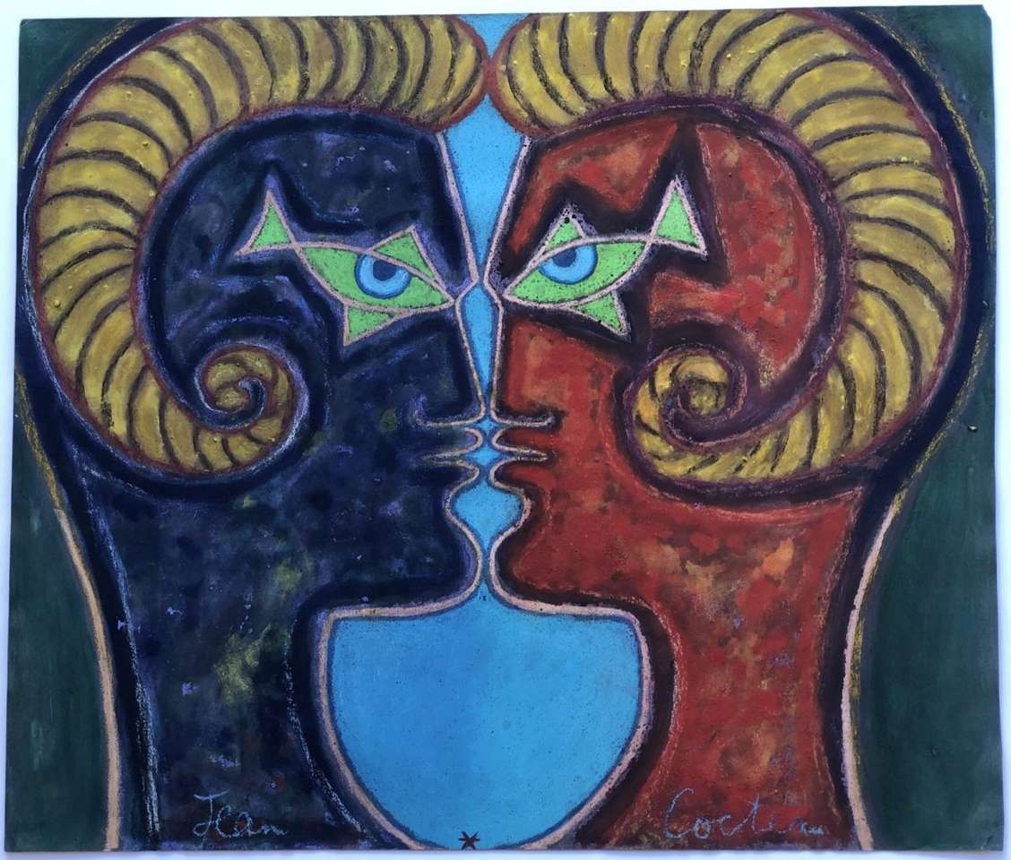"Face to Face Profiles" van Jean Cocteau legpuzzel online