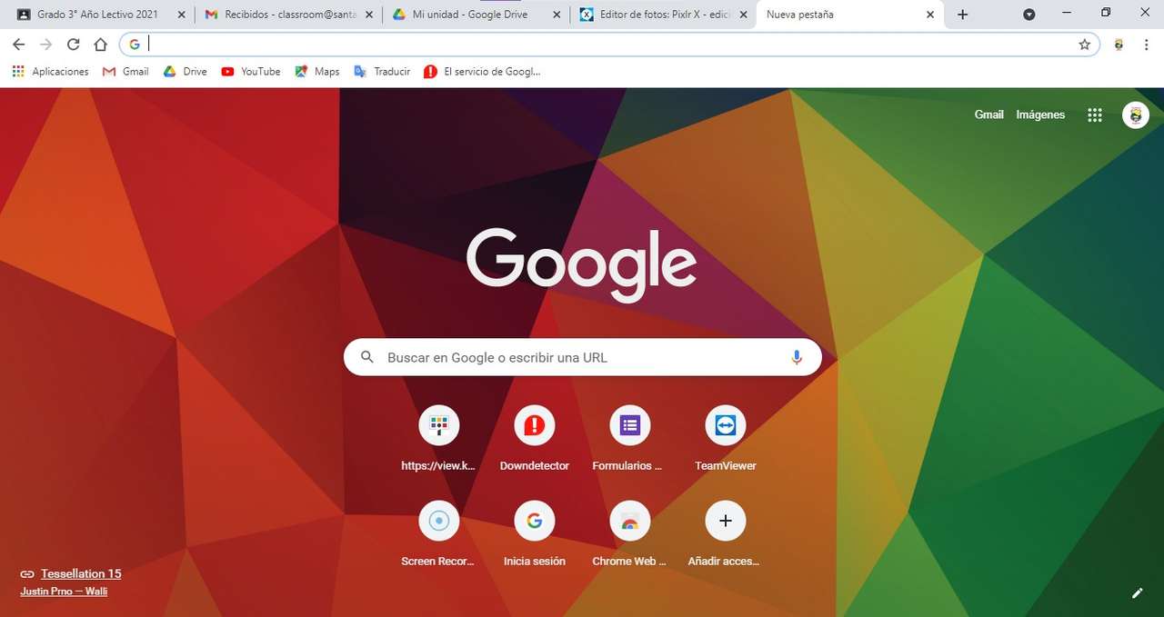 Finestra del browser Chrome. puzzle online