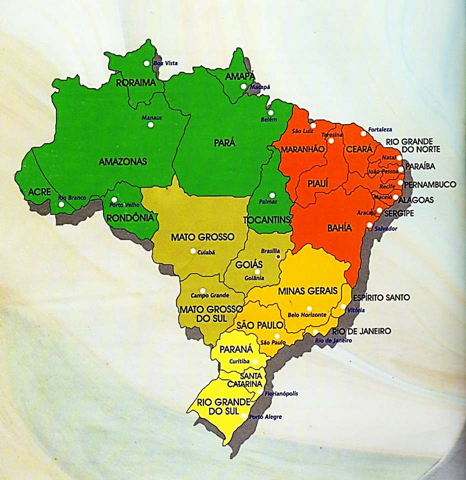 Карта Бразилії пазл онлайн