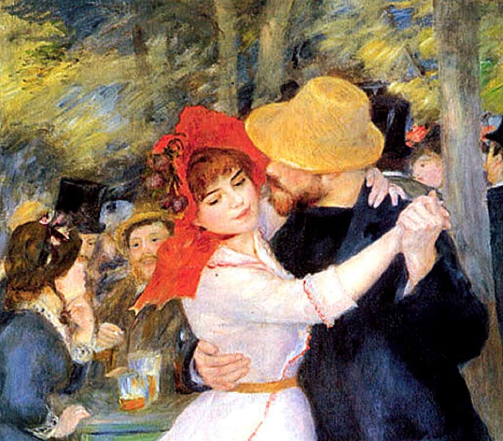 "Bougival Dance" (1882) av Auguste Renoir Pussel online