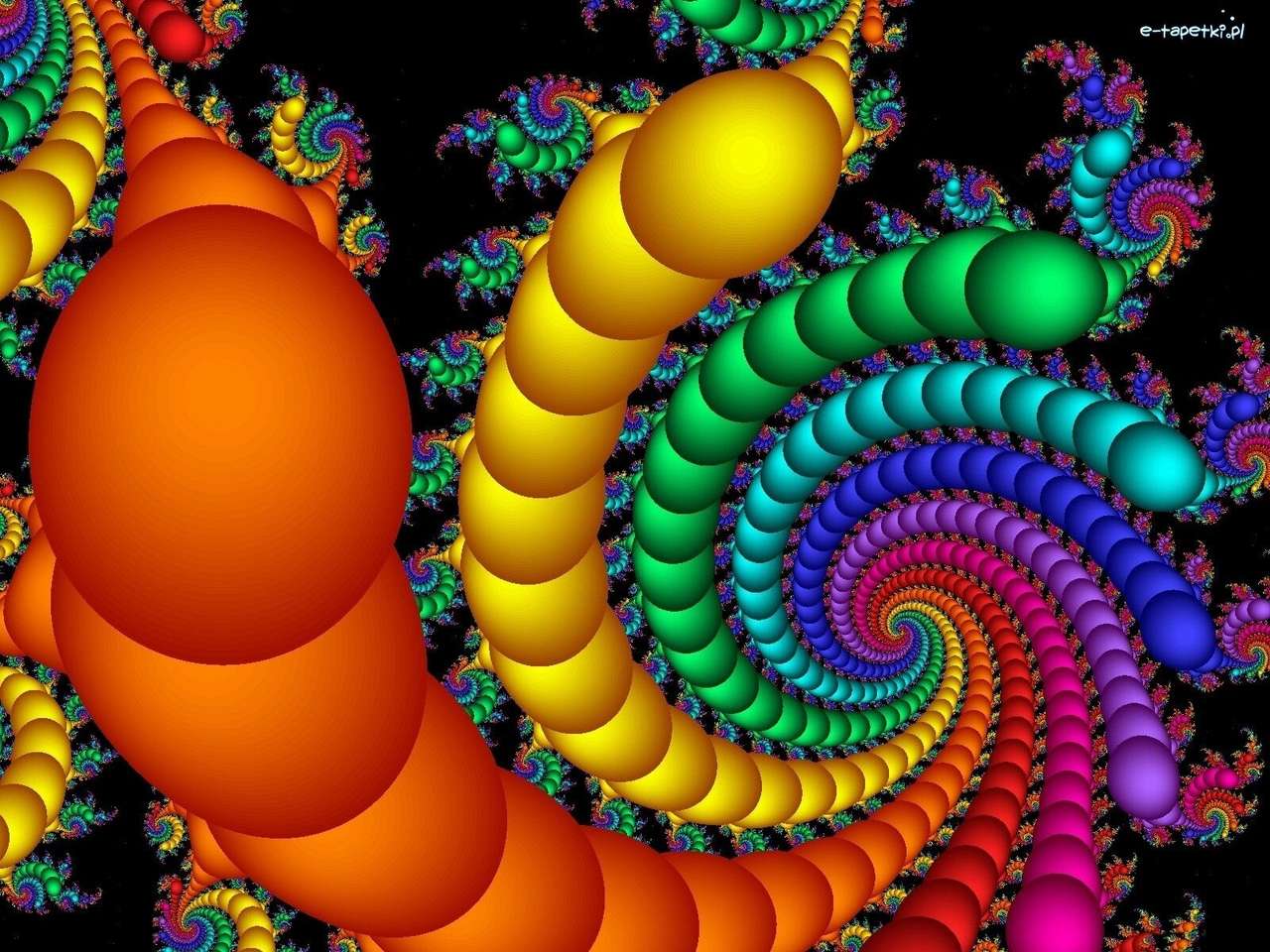 Grafico - Esferas abstractas del arco iris rompecabezas en línea