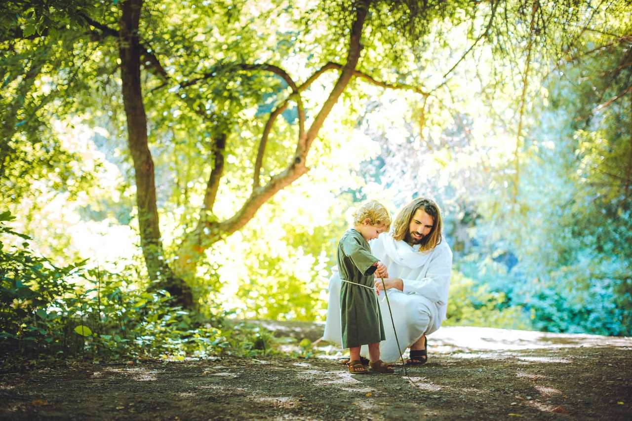 Иисус и ребенок пазл онлайн