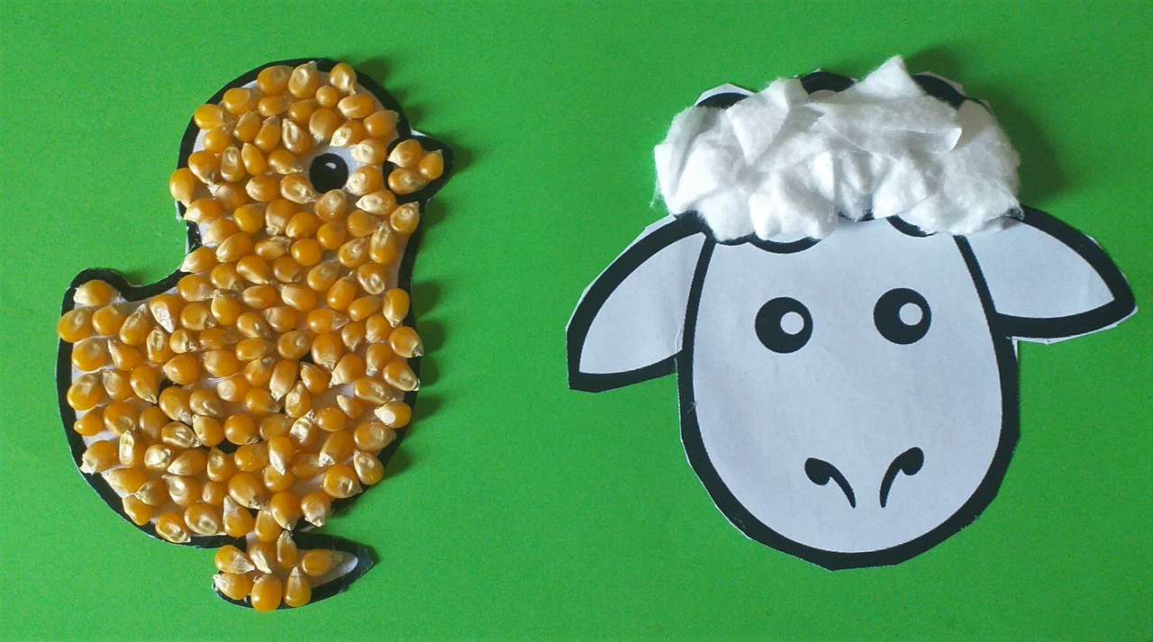 Hühnchen und Schafe Puzzlespiel online
