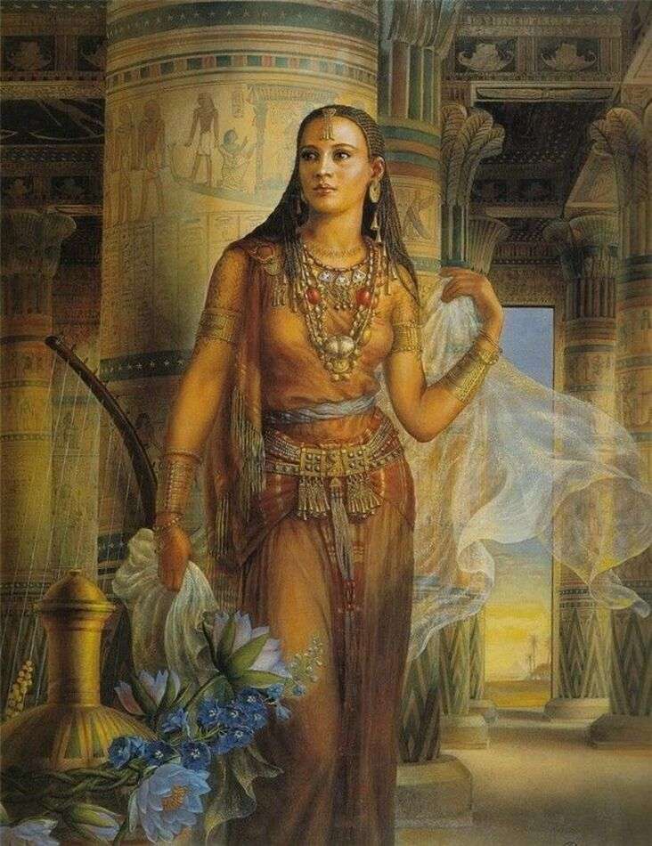 Frumoasa femeie egipteană puzzle online