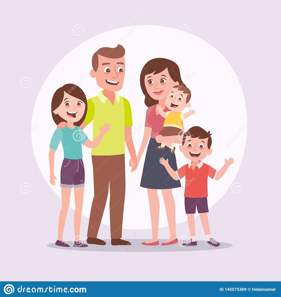 Familienkinder 3. Online-Puzzle