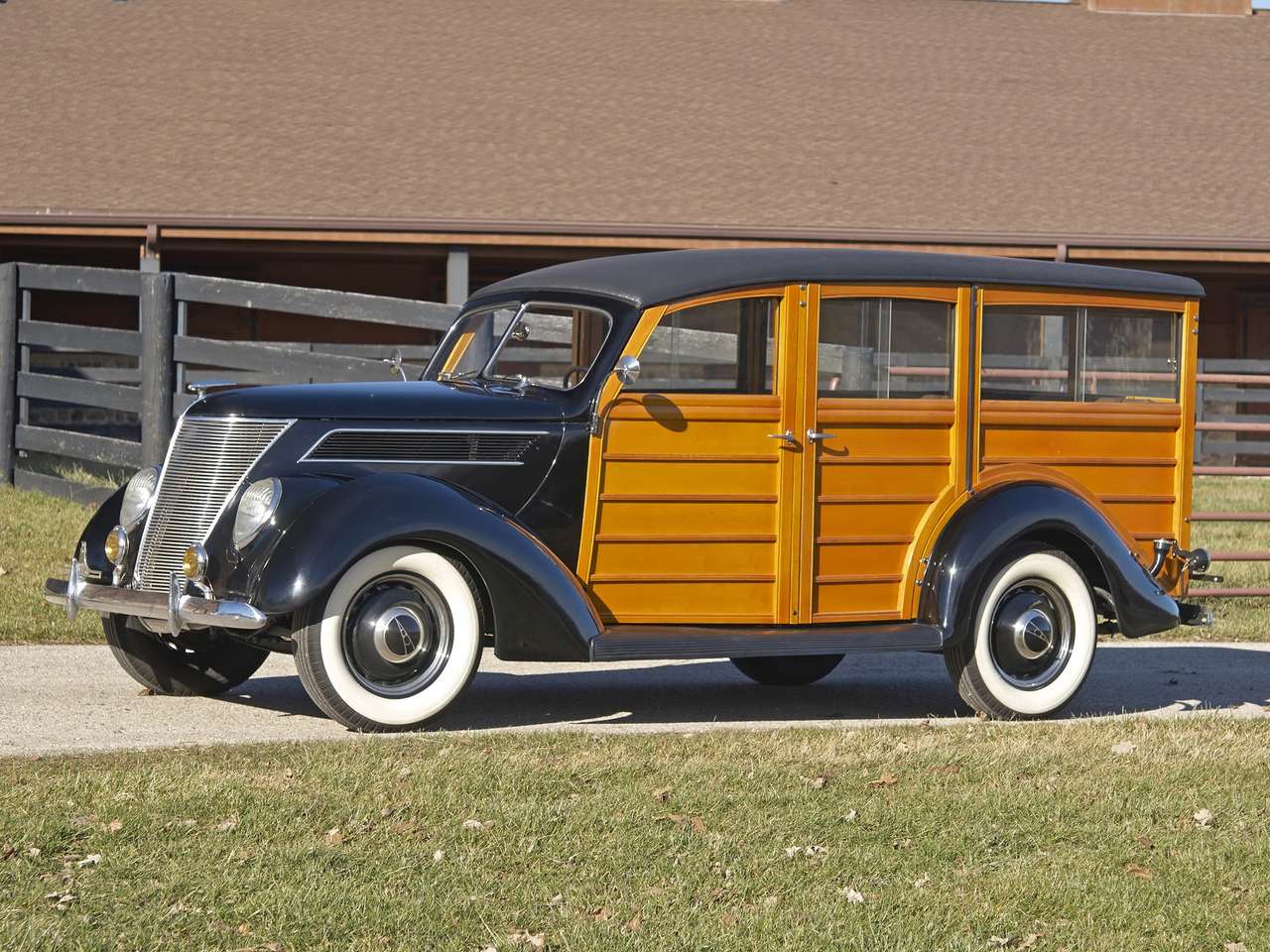 1937 Ford V-8 Stazione deluxe Station Wagon puzzle online