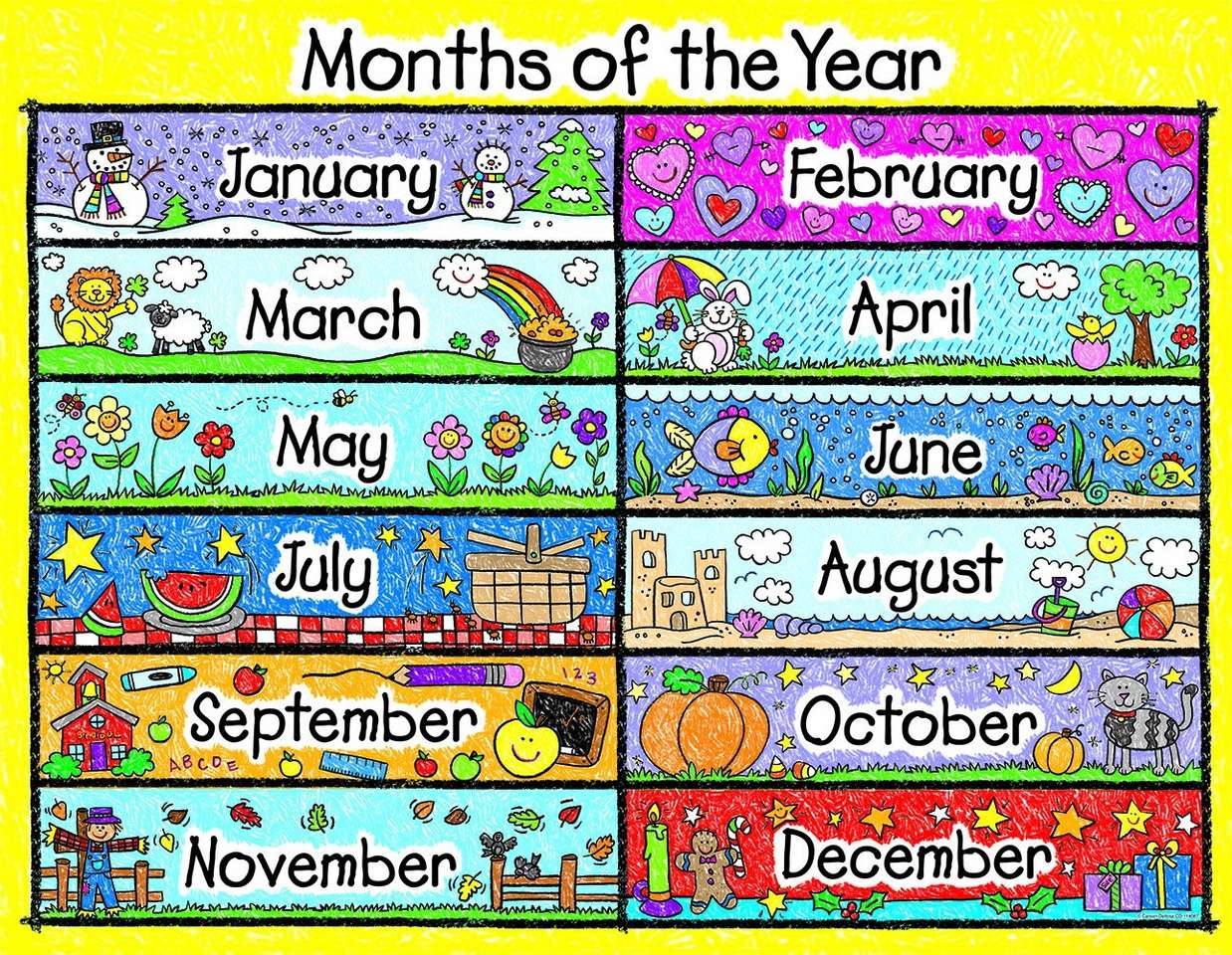 mesi dell'anno puzzle online