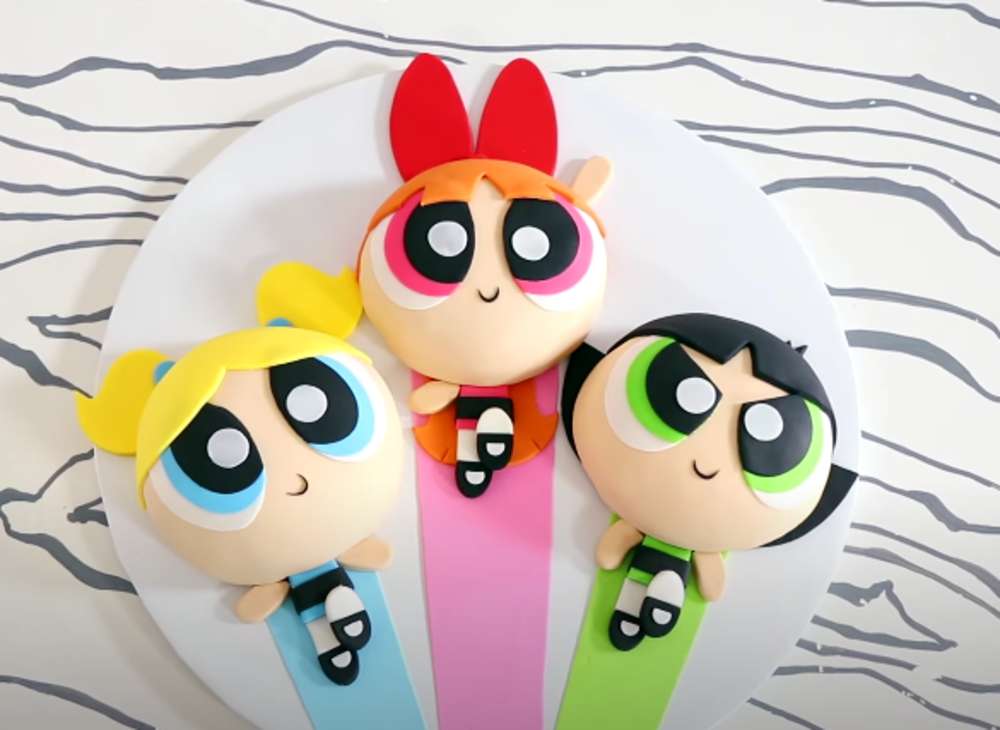 Power puff dívky dort skládačky online