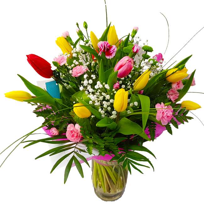 Bouquet de tulipes et de girofles puzzle en ligne
