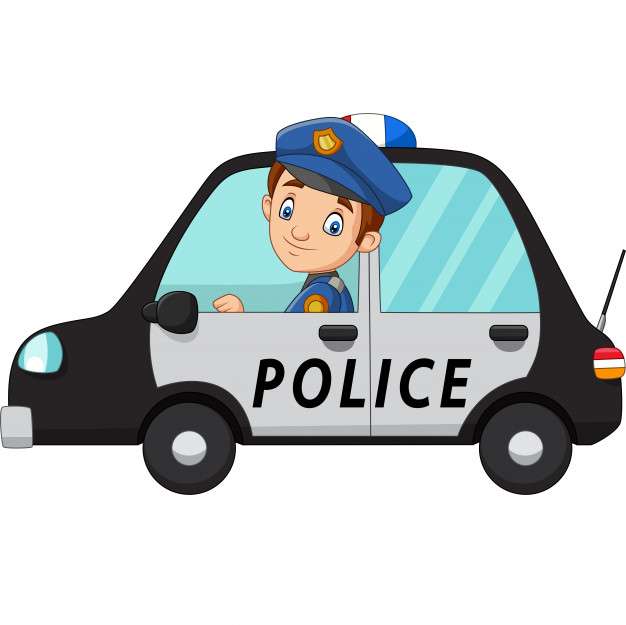 Polizeiauto-Puzzle. Puzzlespiel online
