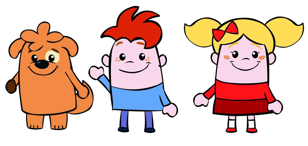 три сладки персонажа онлайн пъзел