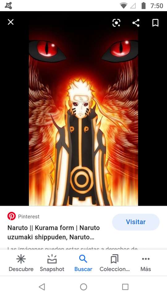 Naruto modo kyuby rompecabezas en línea