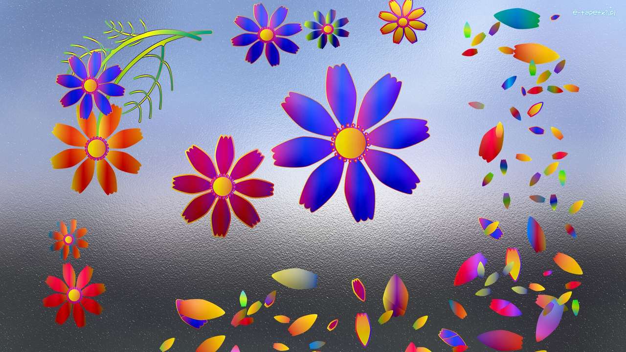 Datorgrafik - Blommor pussel på nätet