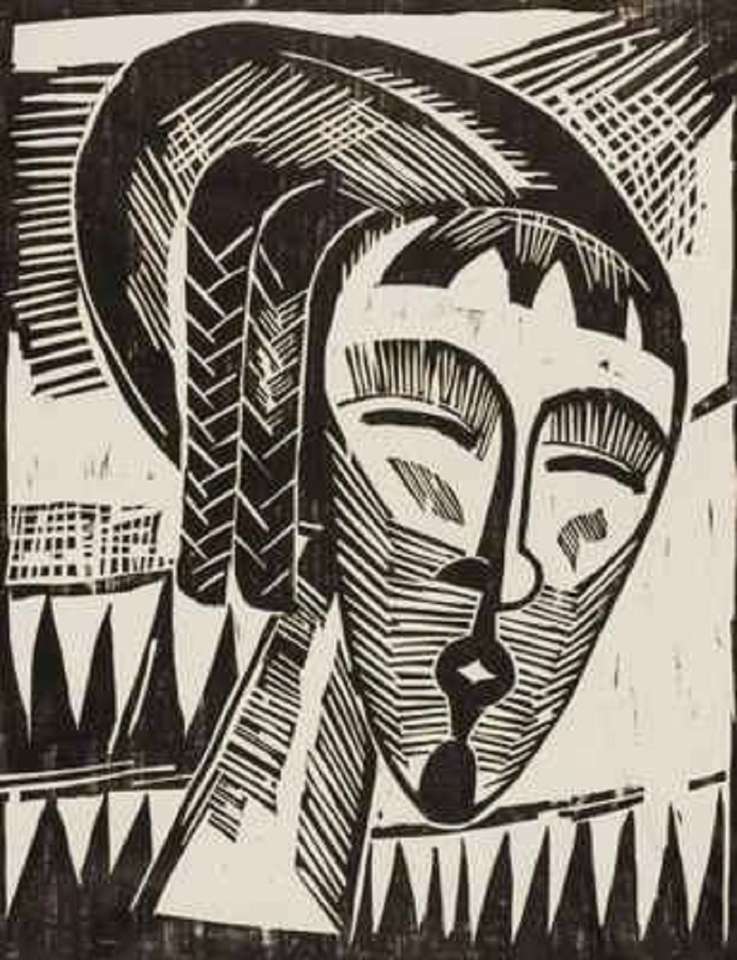 "Portrait-de-femme" Schmidt-Rottluff (1884-1976) puzzle en ligne