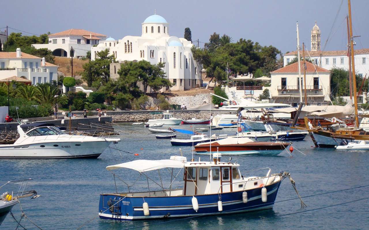 Spetses Greek island online puzzle