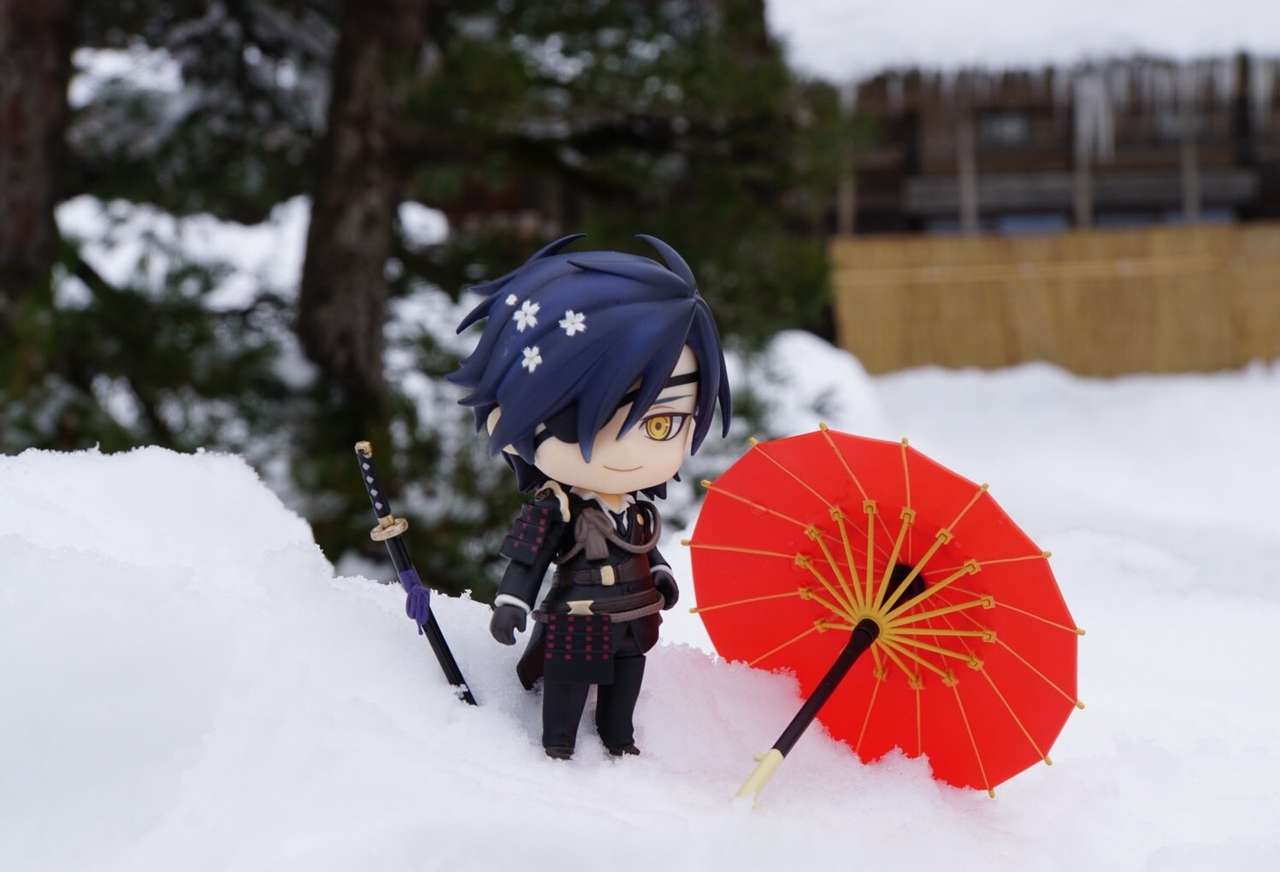 Mitsutada sotto la neve puzzle online