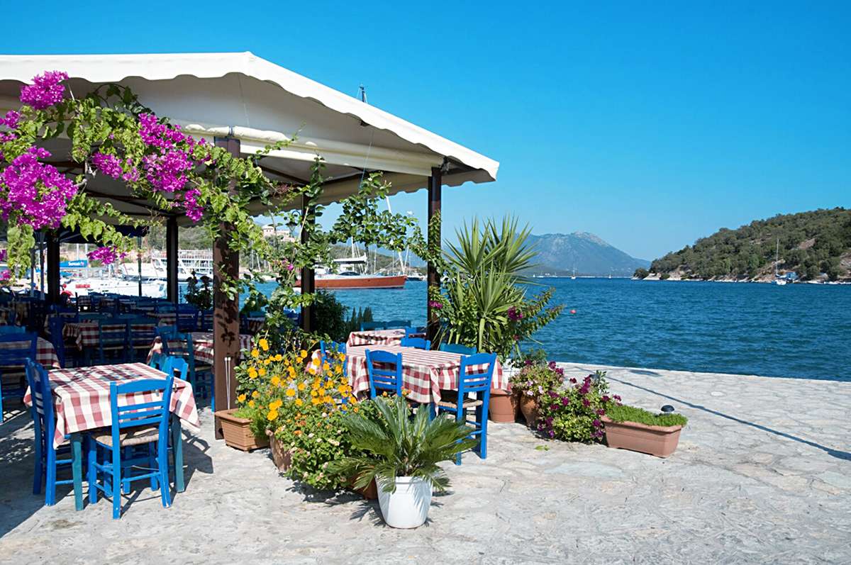 View from the coast to the Ionian Sea jigsaw puzzle online