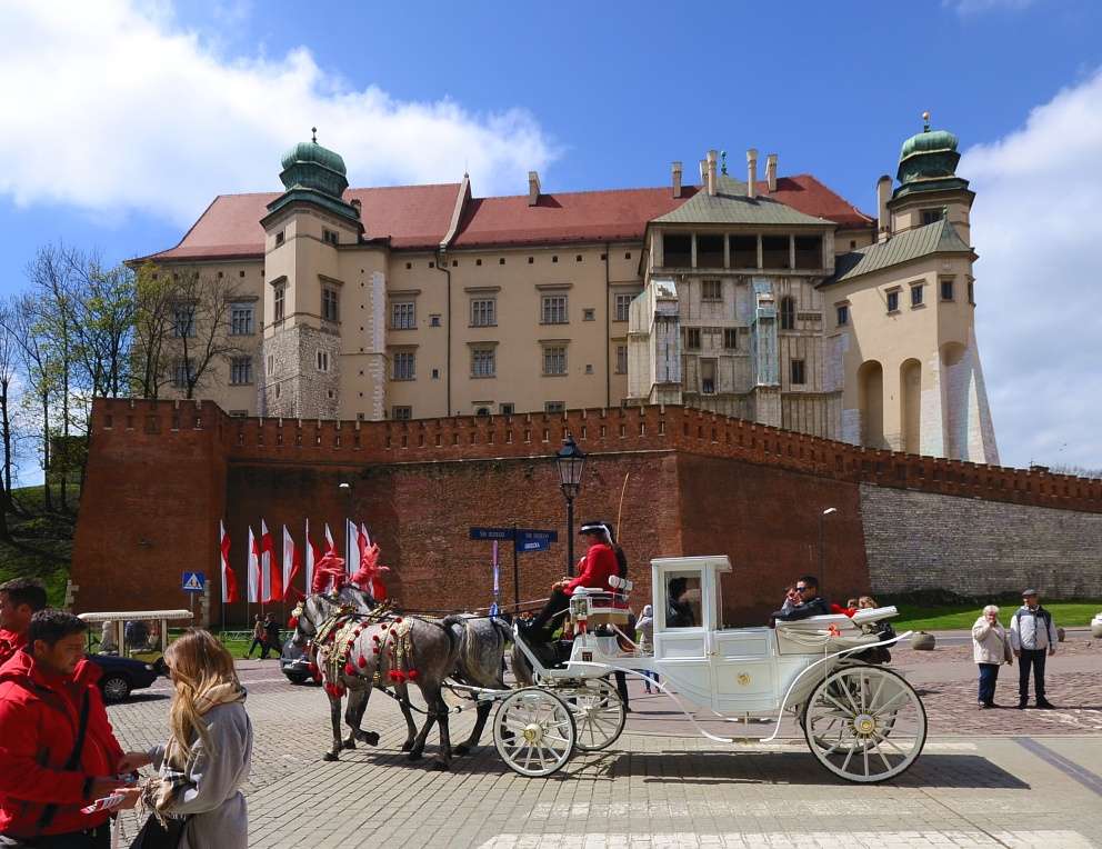 Un carruaje en la plaza Wawel rompecabezas en línea