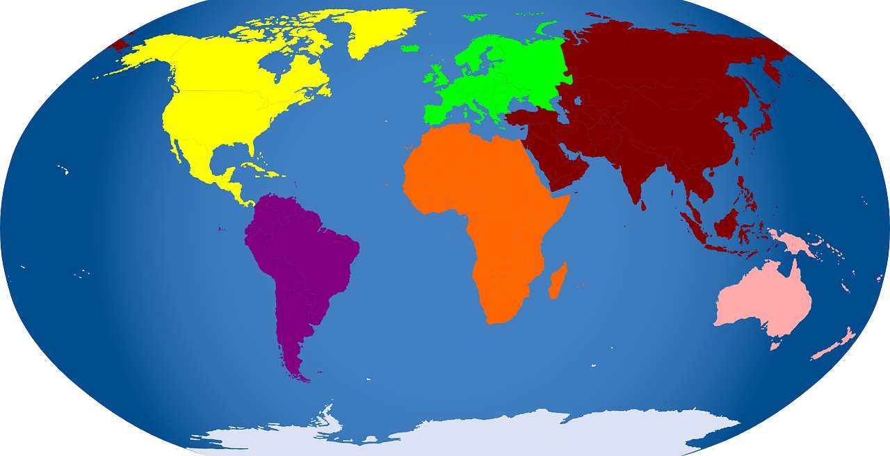 Mapa světa online puzzle