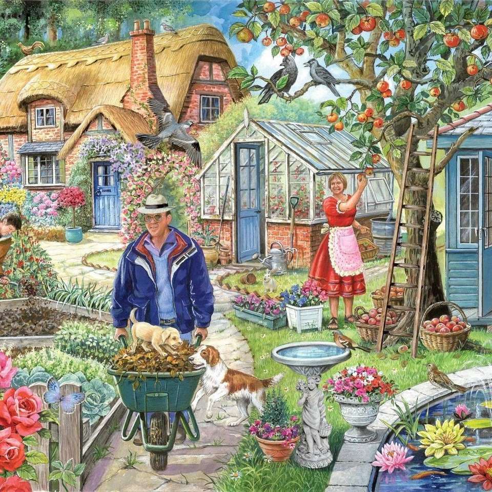Lucrări de curățare în grădină puzzle online