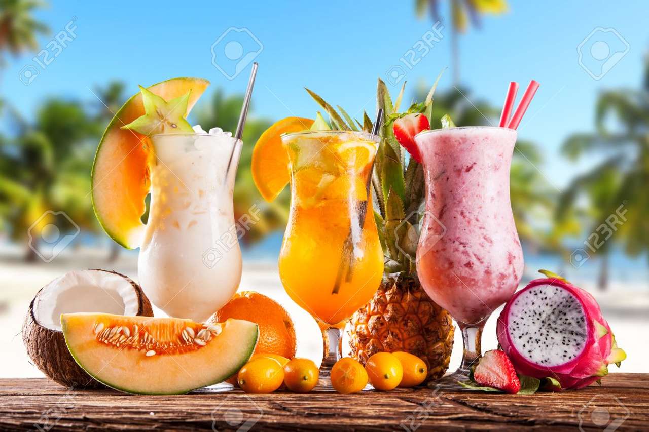 Bebidas tropicais puzzle online