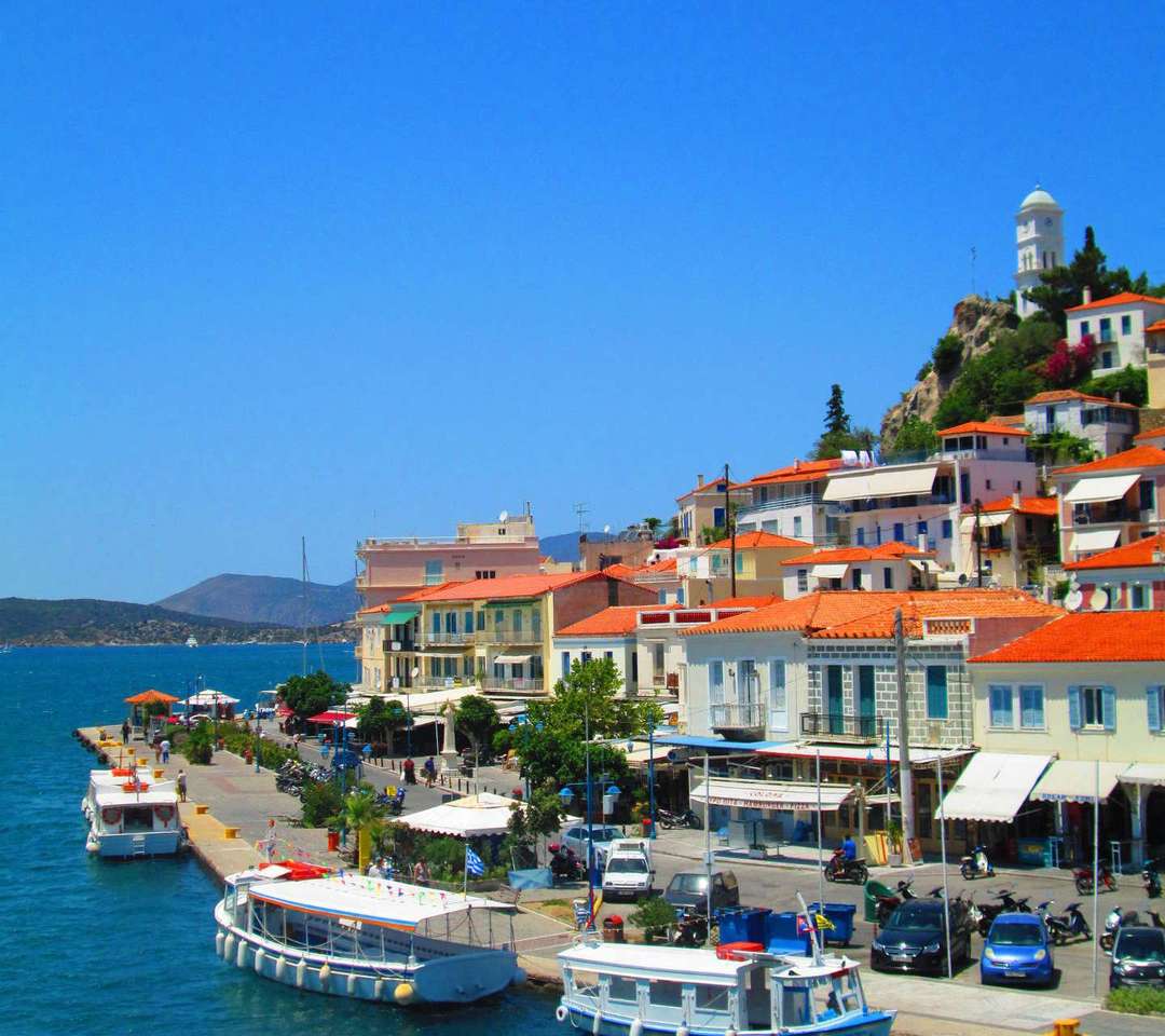 Греческий остров Порос пазл онлайн