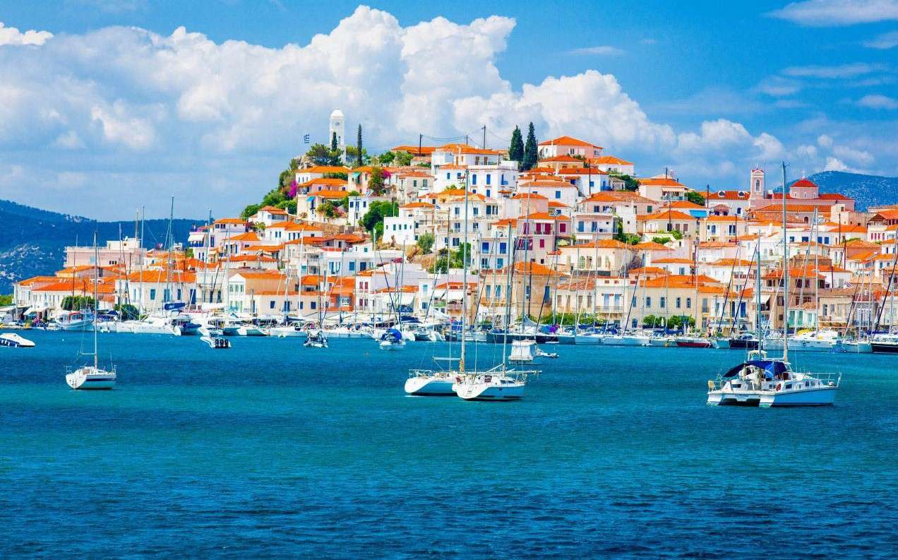 Poros řecký ostrov online puzzle