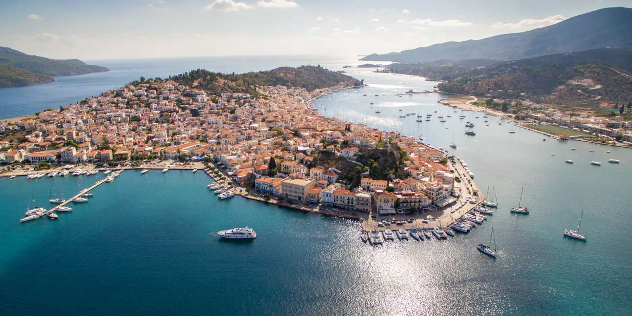 Poros Greek island online puzzle