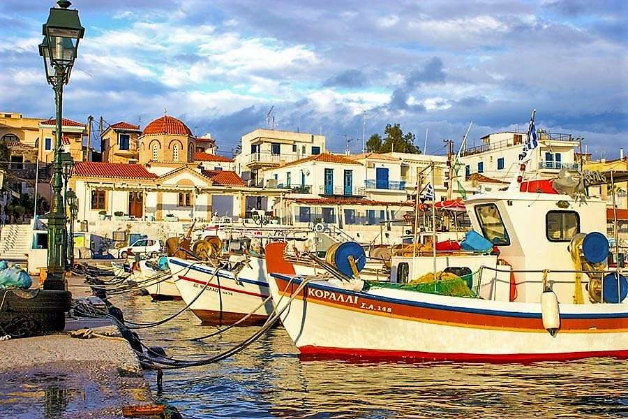 Греческий остров Эгина пазл онлайн