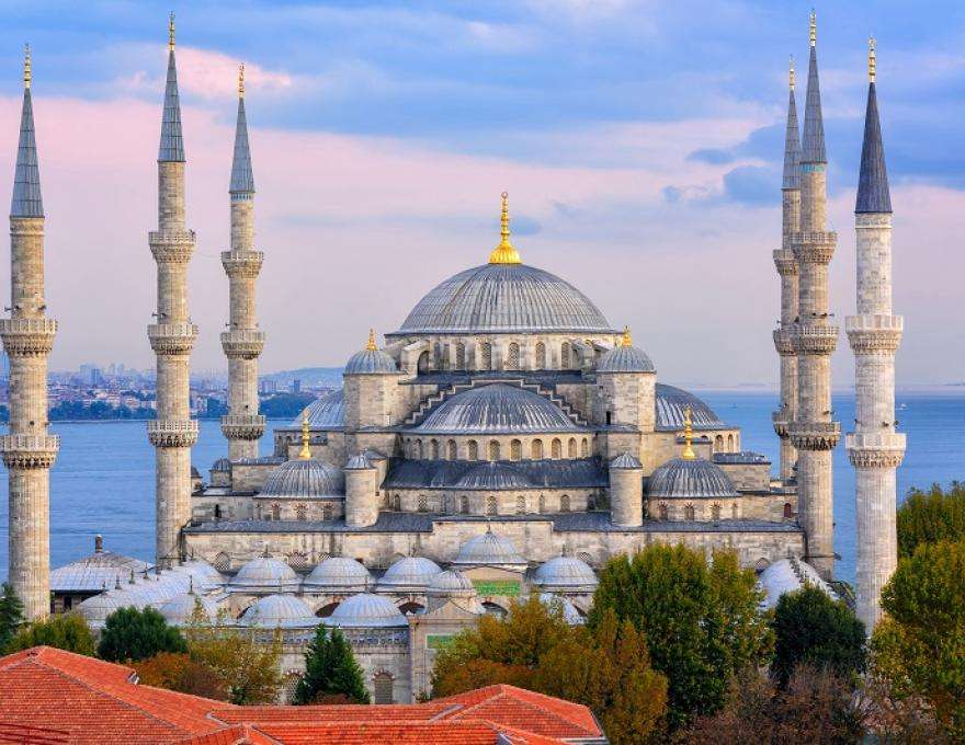 Blå moskén i Istanbul pussel på nätet